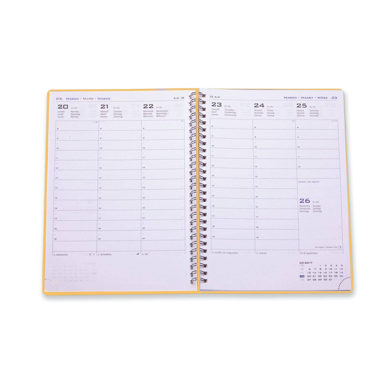 0274 - AGENDA SETTIMANALE POLIPROPILENE CM 17X24