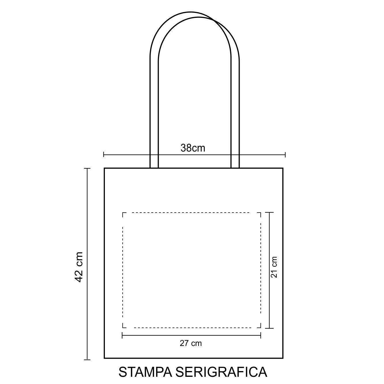 0947 Lilly - Borsa Shopping Richiudibile Dimensioni cm. 38x42