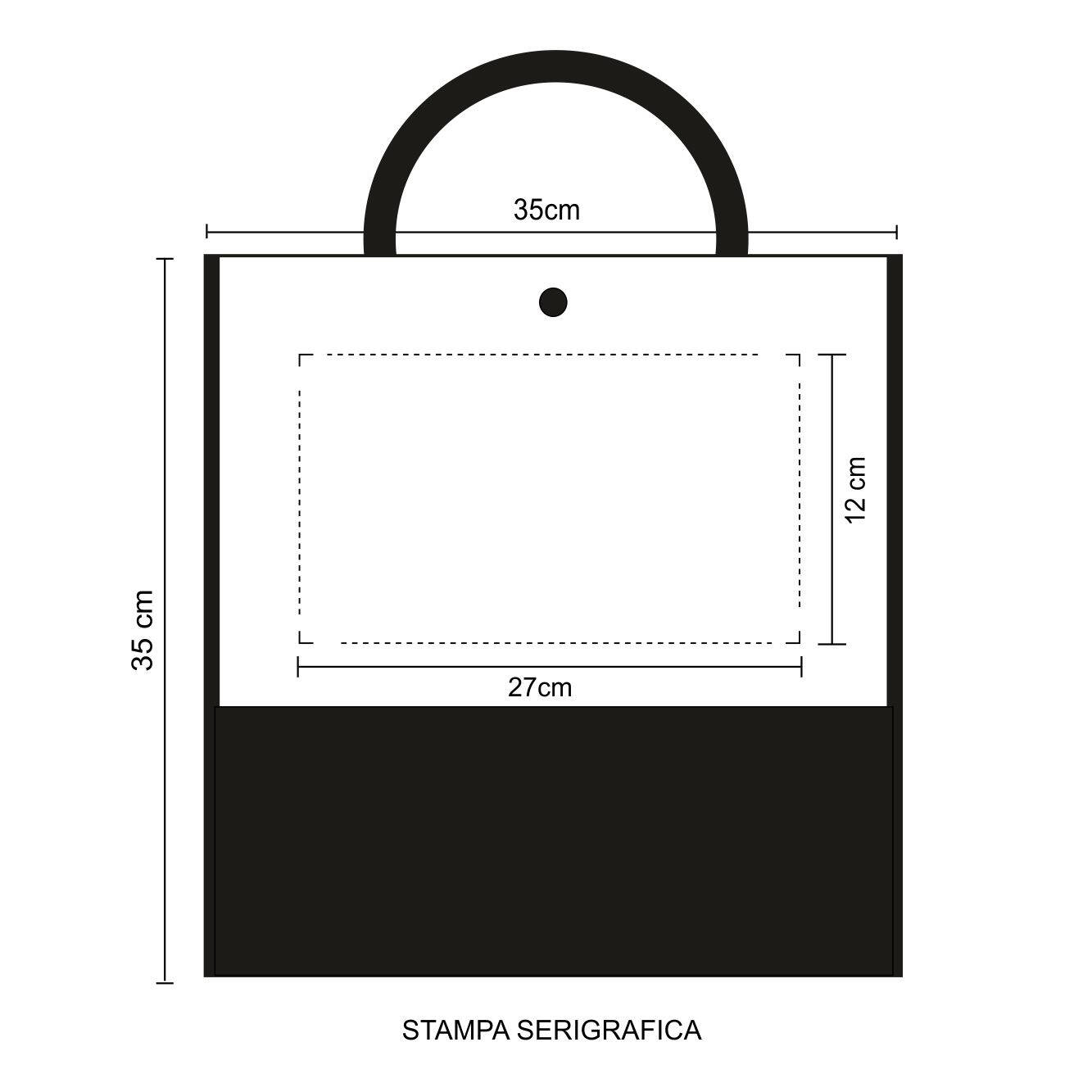 0961 Frunk - Borsa Shopping Frutta Dimensioni cm.35x35x22
