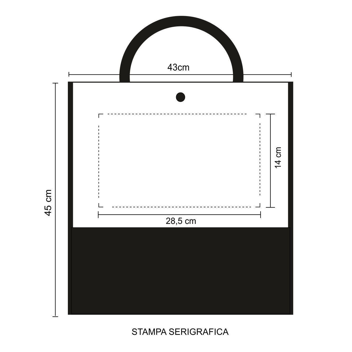 0975 Susen - Borsa Shopping In Pp Dimensioni cm 43x45x24