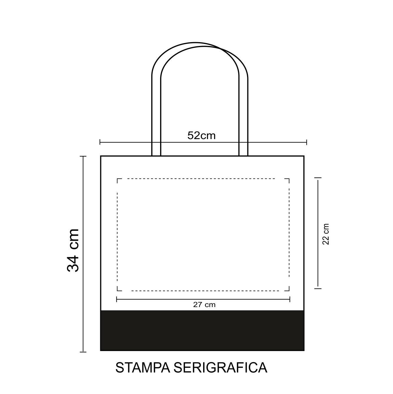 0997 Capri - Borsa Mare Canvas  Dimensioni cm.34x52x17