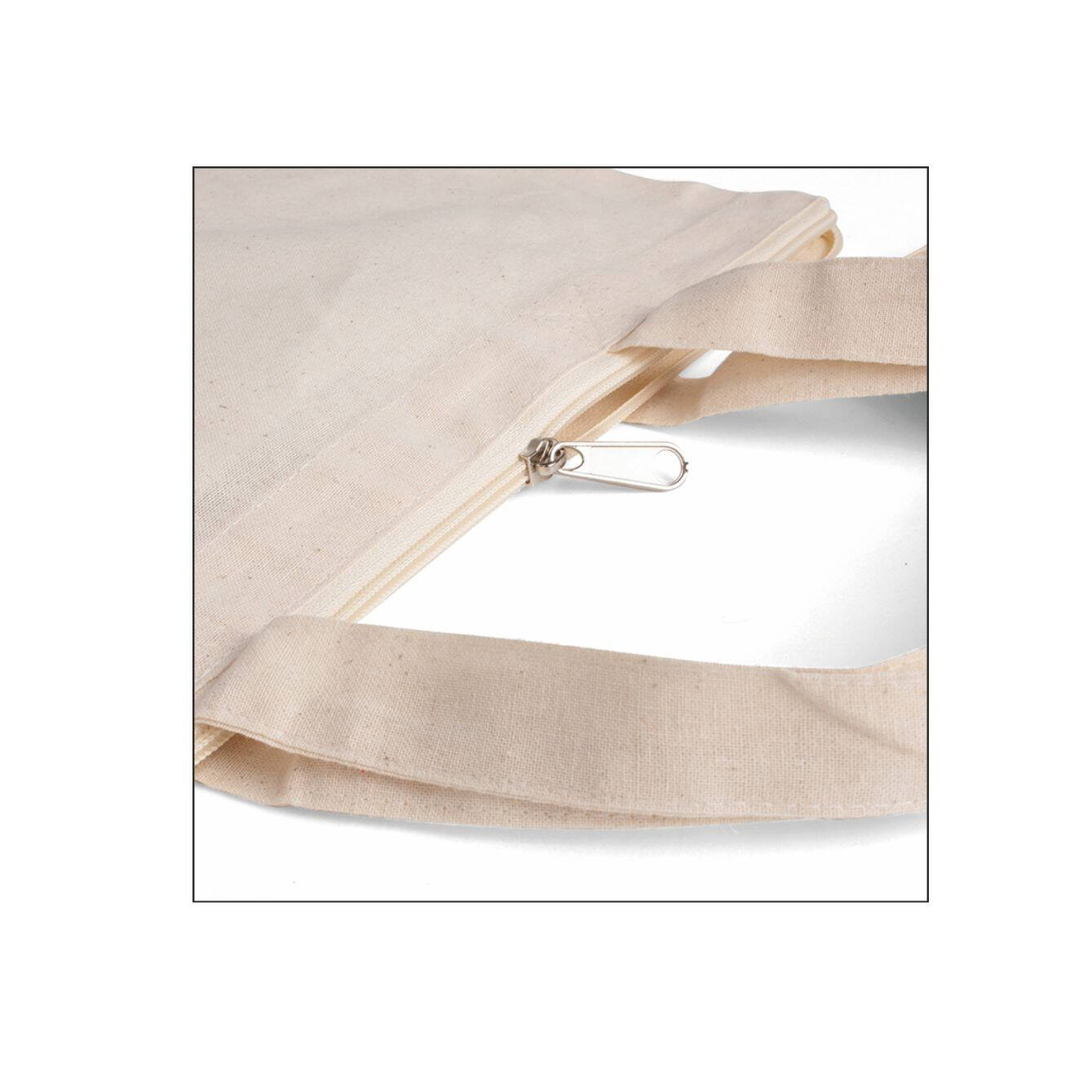 0988 Fiona - Borsa Shopping In Cotone Natural Dimensioni: cm 38x42