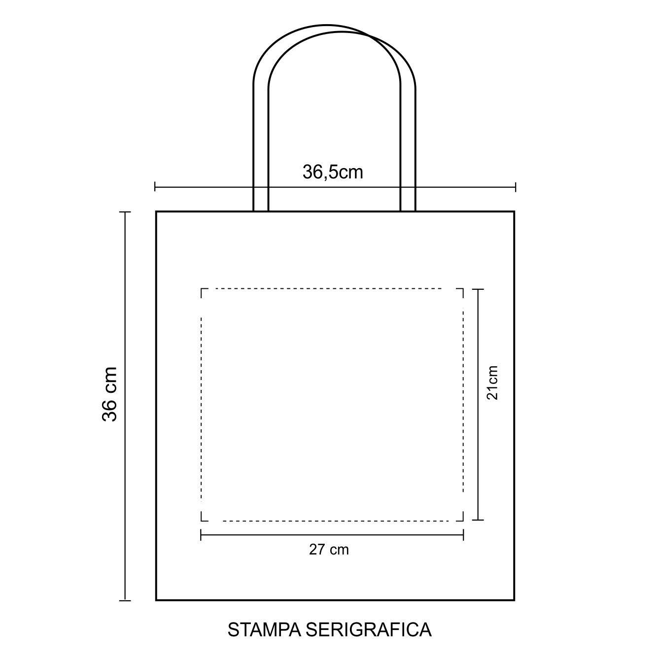 1045 Delivery - Borsa Porta Pizze Dimensioni cm. 36,5x36x27