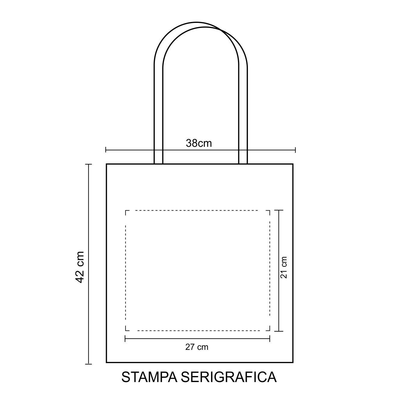 1069 Pavia - Borsa Shopping Dimensioni cm. 38x42x10
