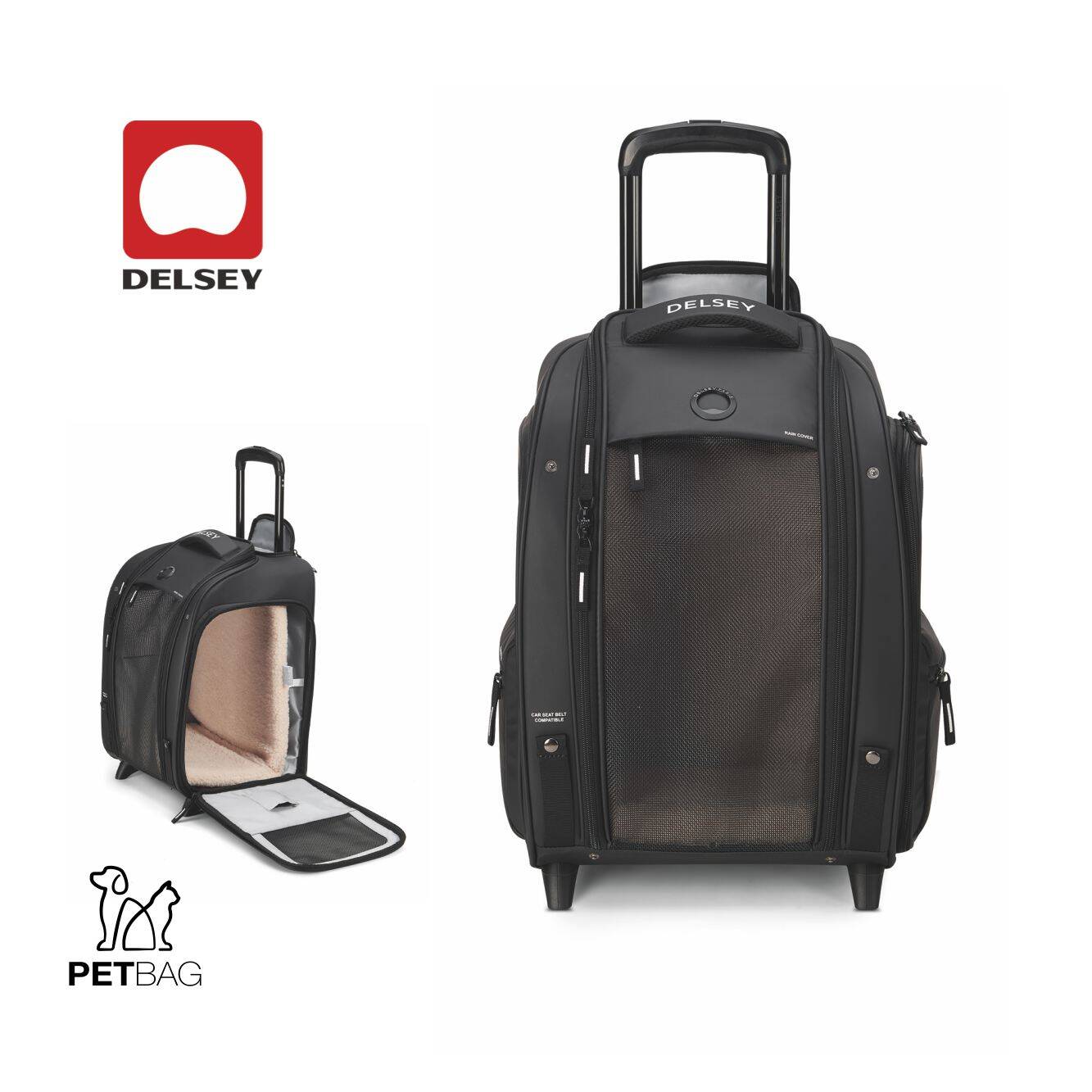 4303 Cesare - Zaino Trolley Pet 2 ruote