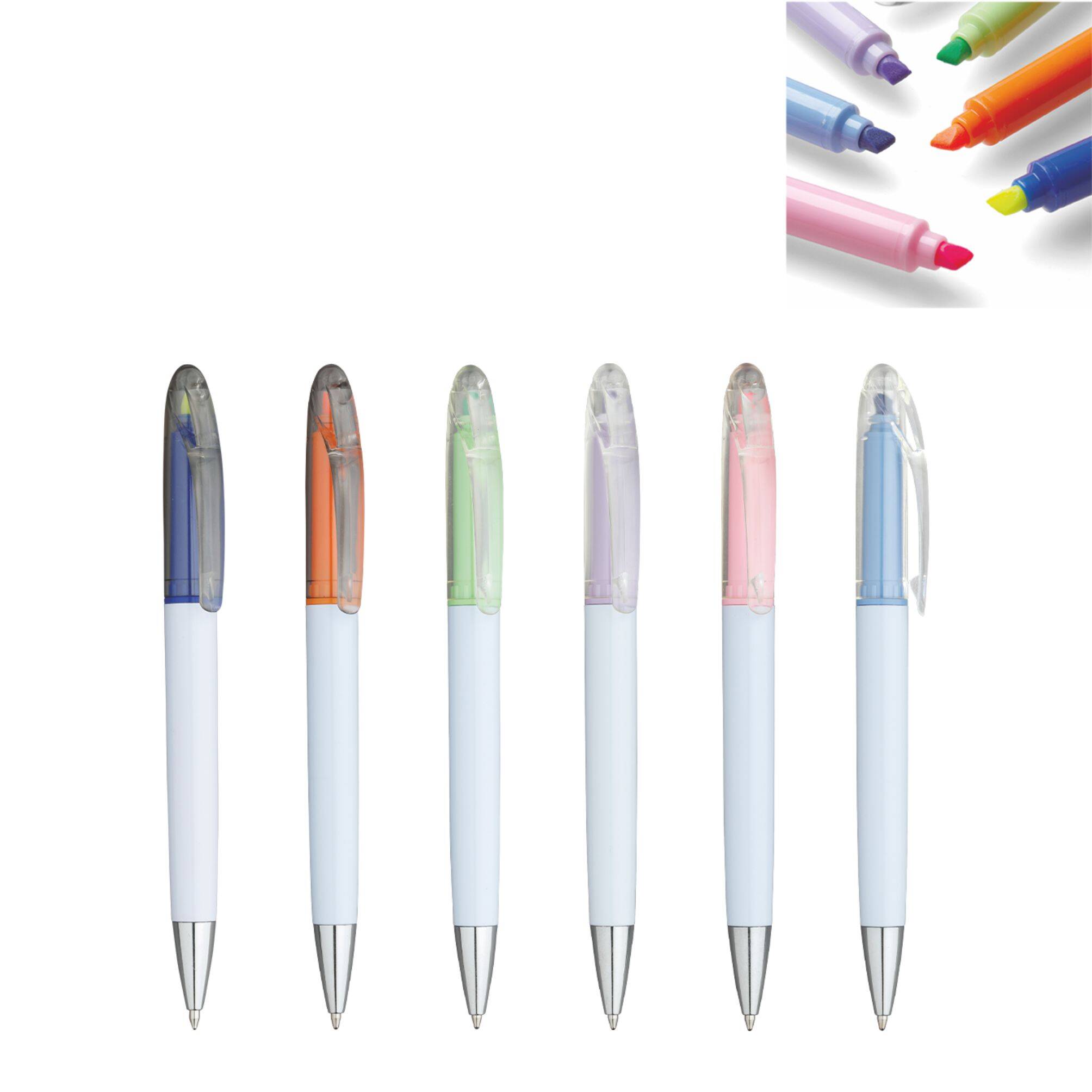 5011 Tyler - Penna a Sfera con evidenziatore