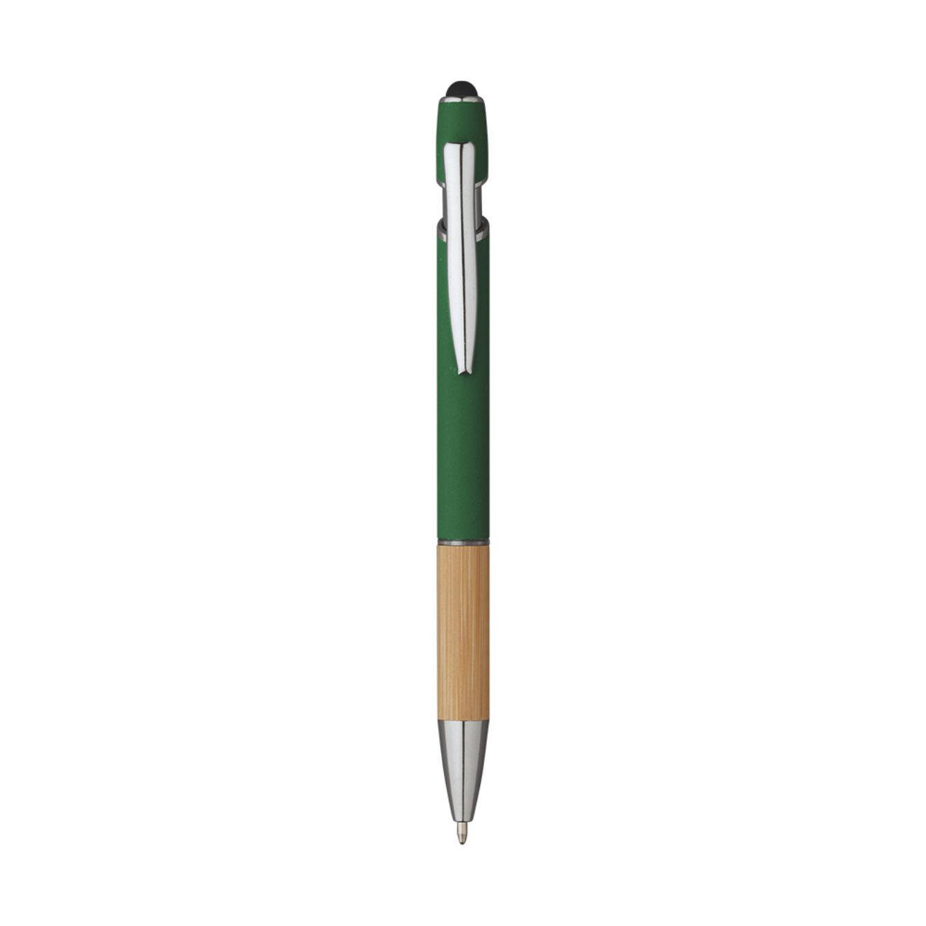 5698 Iris - Penna Sfera Soft Touch In Alluminio E Bamboo