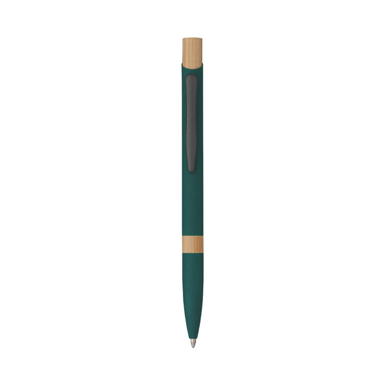 5699 Elia - Penna Sfera Soft Touch In Alluminio E Bamboo