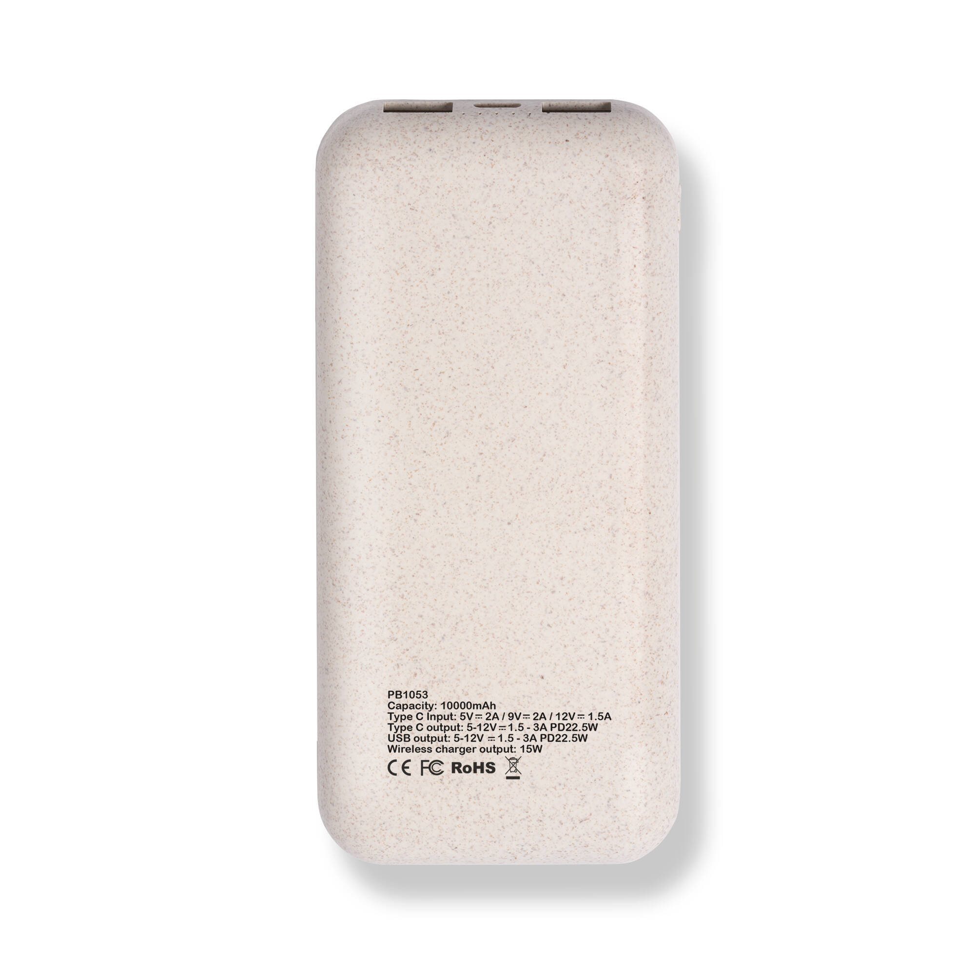 6058 Ambro - Power Bank in Bamboo E Fibra Di Frumento