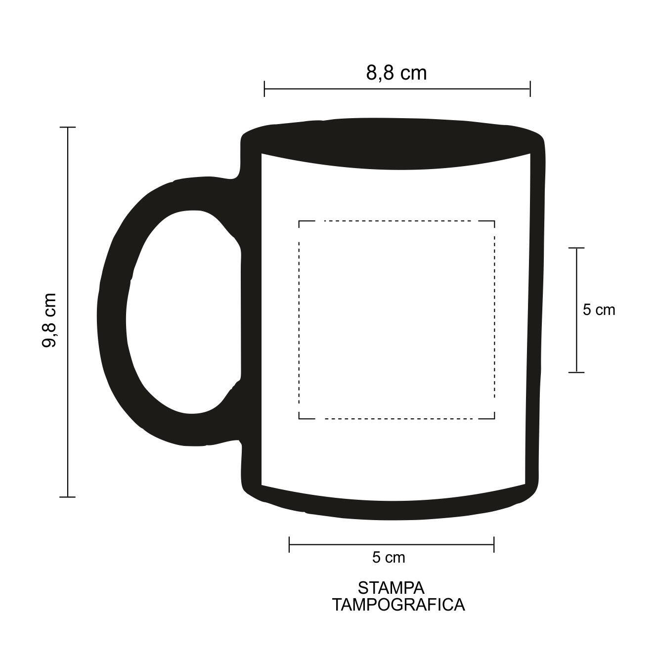 7095 Scriba - Tazza In Ceramica Colorata Finitura Lucida