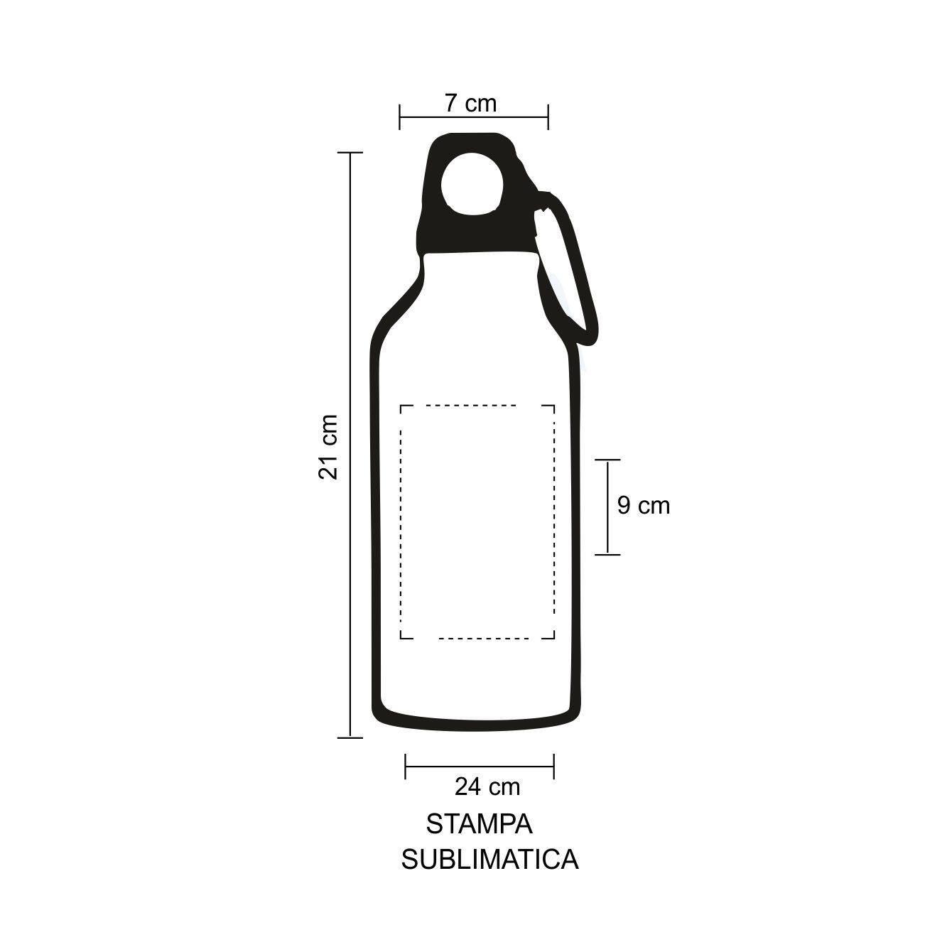 8401 Sub Sydex 500 - Borraccia In Alluminio Sublimatica 500ml