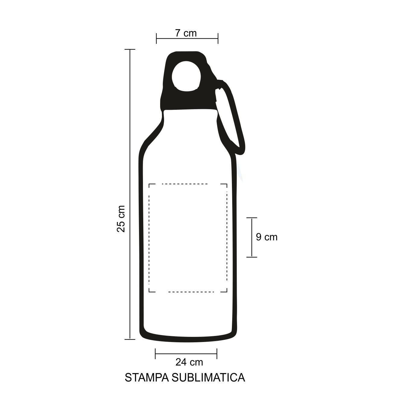 8402 Sub Sydex 750 - Borraccia In Alluminio Sublimatica 750ml