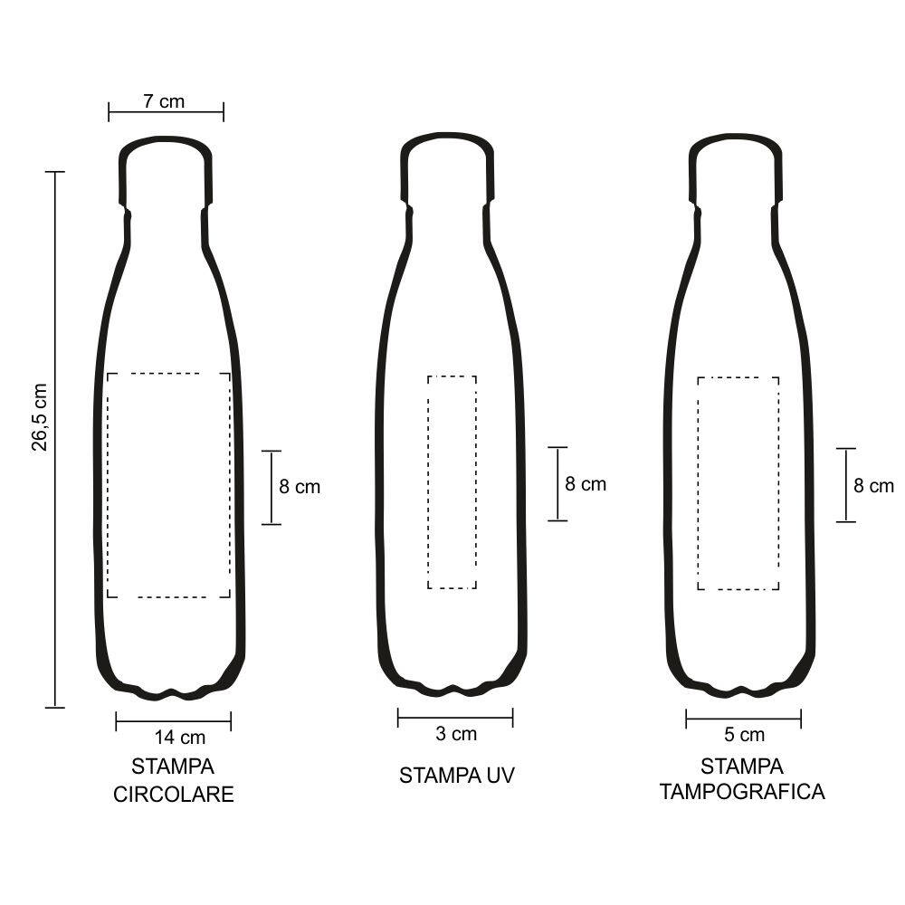 8411 Elba - Borraccia Da 700ml Con Finitura As Trasparente
