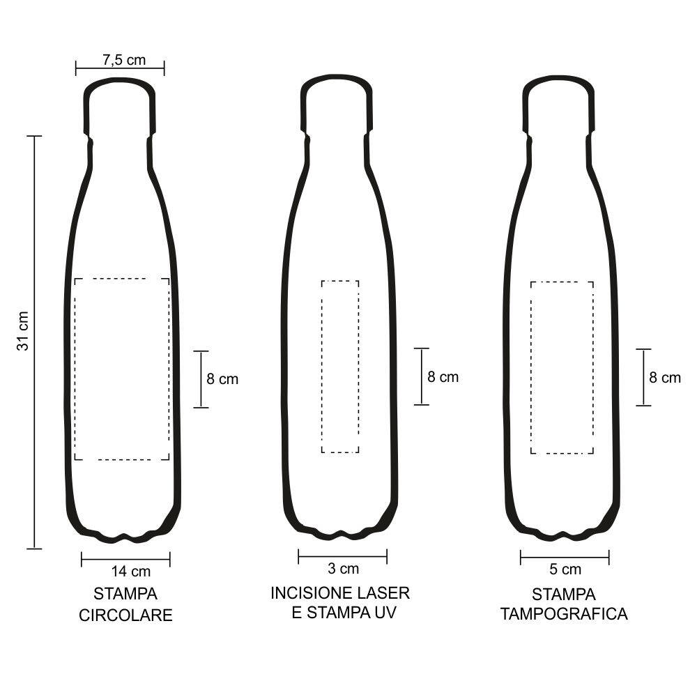 8701 Gold 750 - Borraccia Termica 750 Ml Acciaio 304 Doppia Parete Colore Oro
