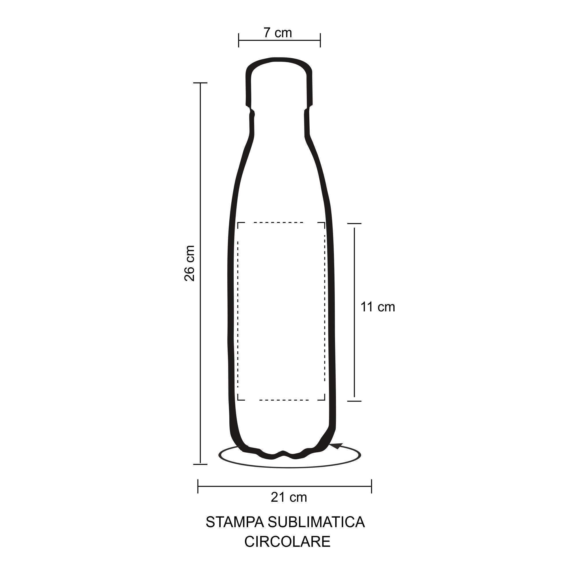 8900 Sub Darya 500 - Borraccia Sublimatica 500ml Acciaio 304 Doppia Parete