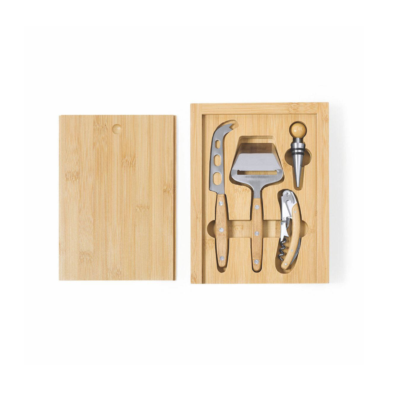 9260 FORMY - Set Vino E Formaggi In Bamboo