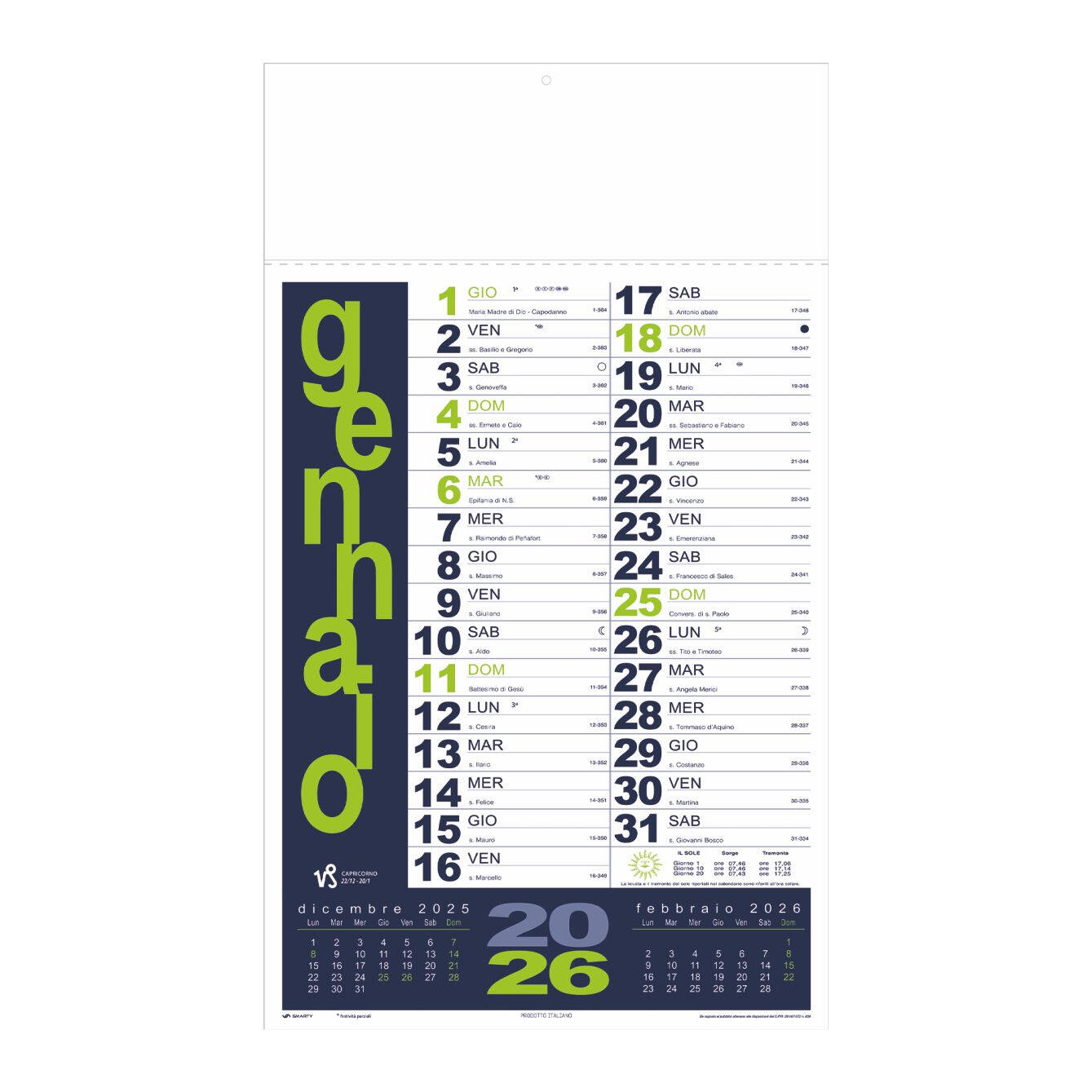 B059 Calendario “Portoghese”