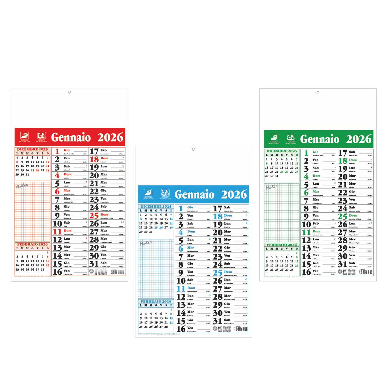 B060 CALENDARIO OLANDESE NOTES