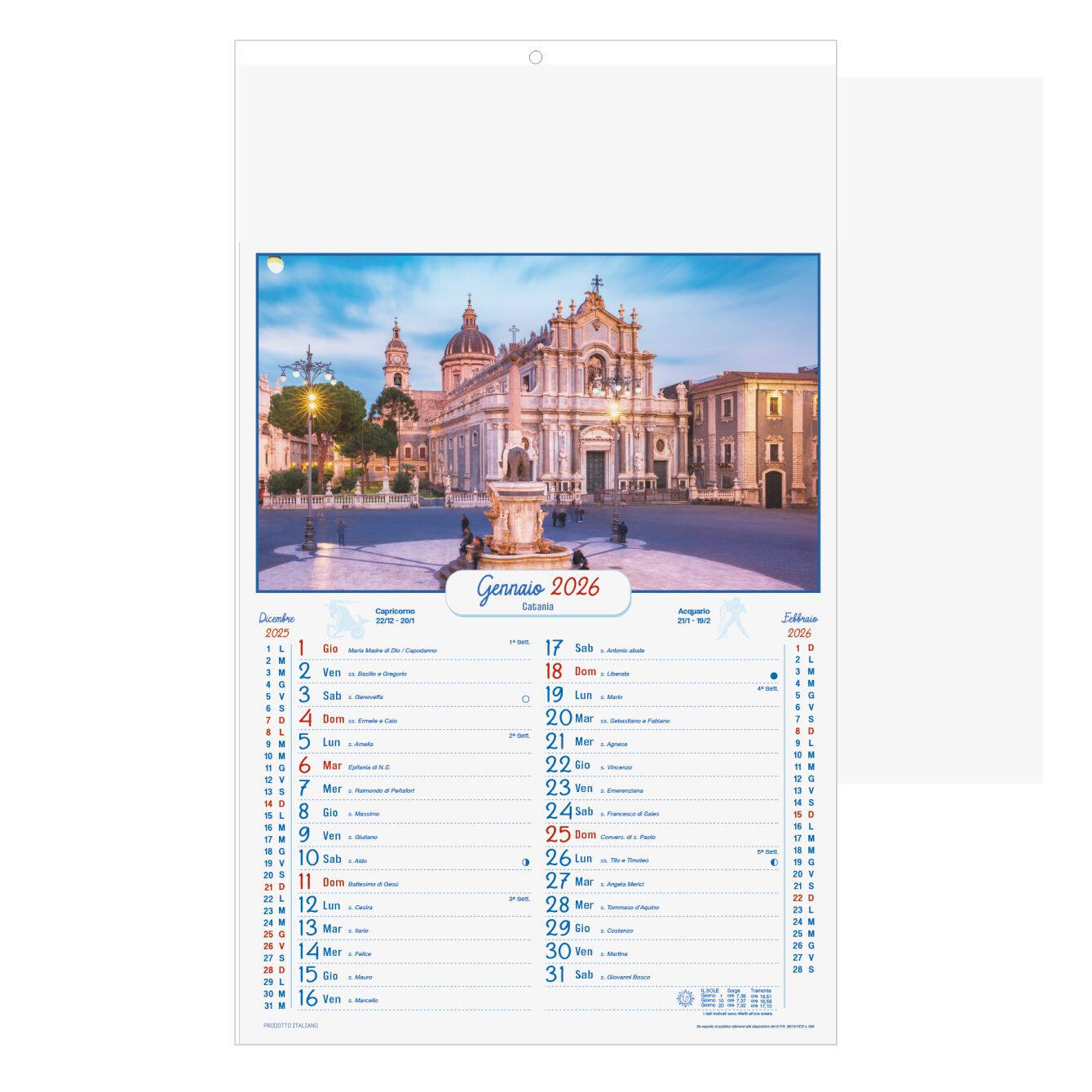 B104 SICILIA - Calendario Illustrato