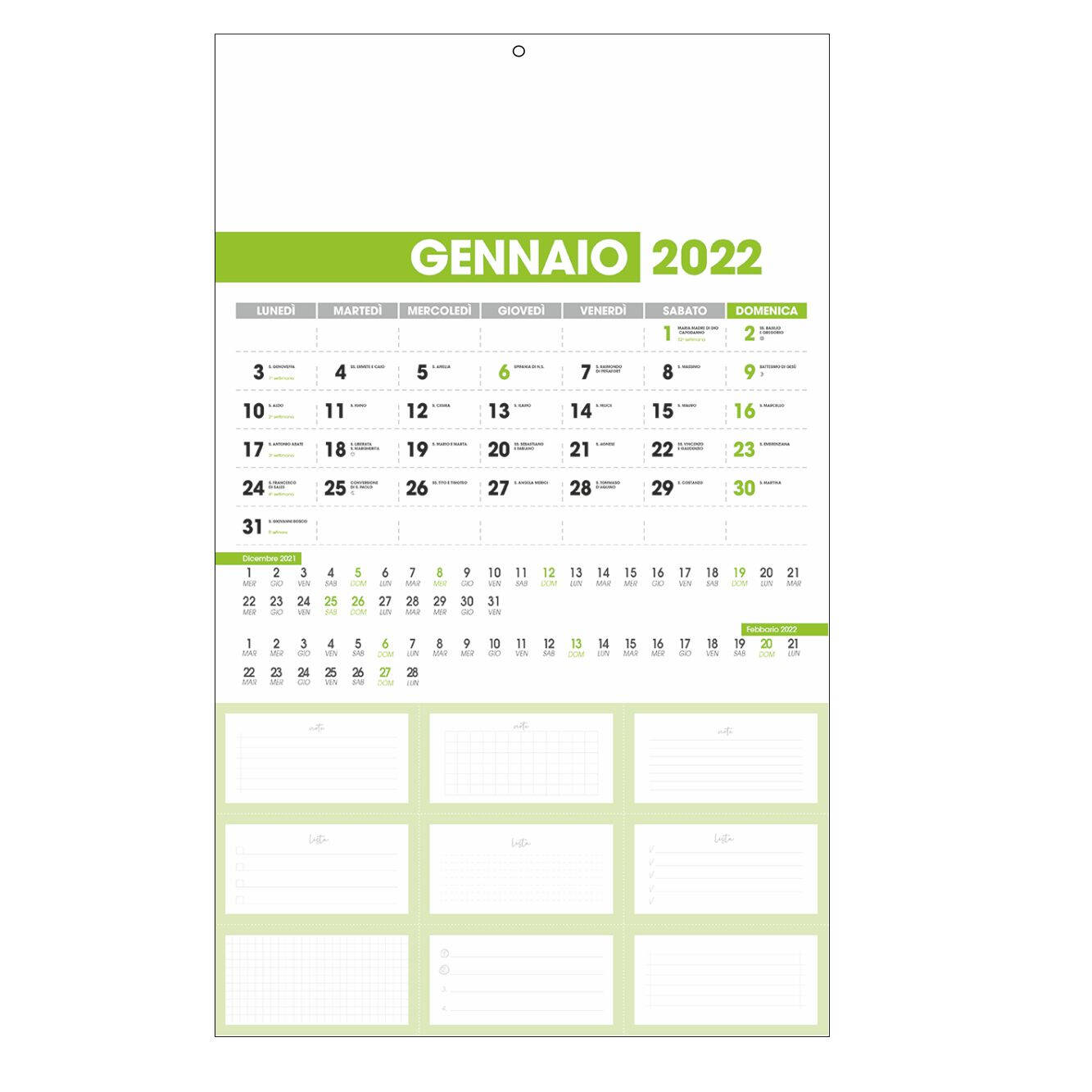 B/46 Calendario Olandese Note