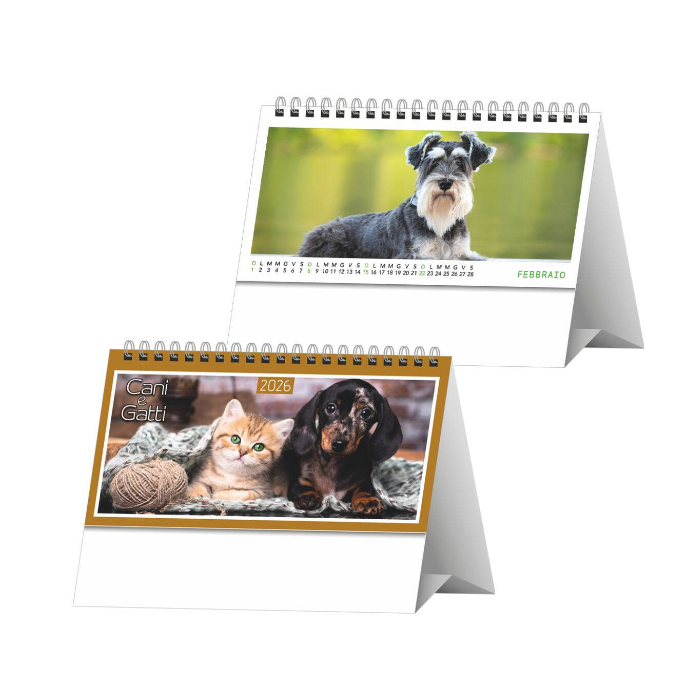 H012 CALENDARIO DA TAVOLO CANI E GATTI