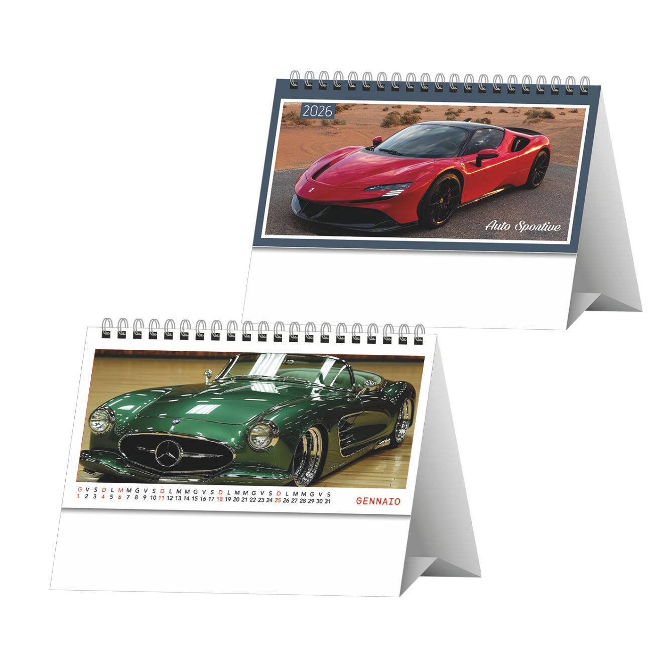 H014 - CALENDARIO DA TAVOLO AUTO SPORTIVE